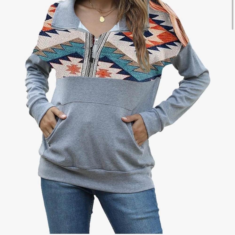 Hount Aztec Patterned Women's Top